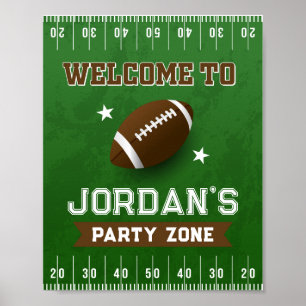 Football Anniversaire Bienvenue Poster Décor 8x10
