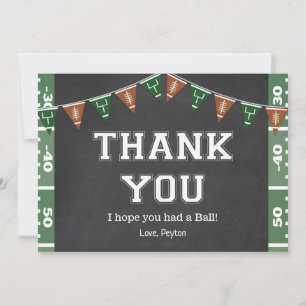 Football Anniversaire Carte de remerciements