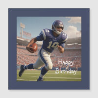 Football Anniversaire Carte magnétique