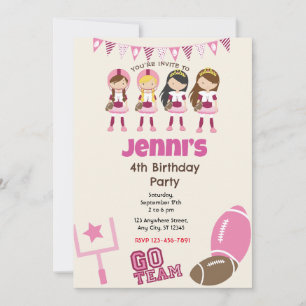 Football Anniversaire Fête Invitation