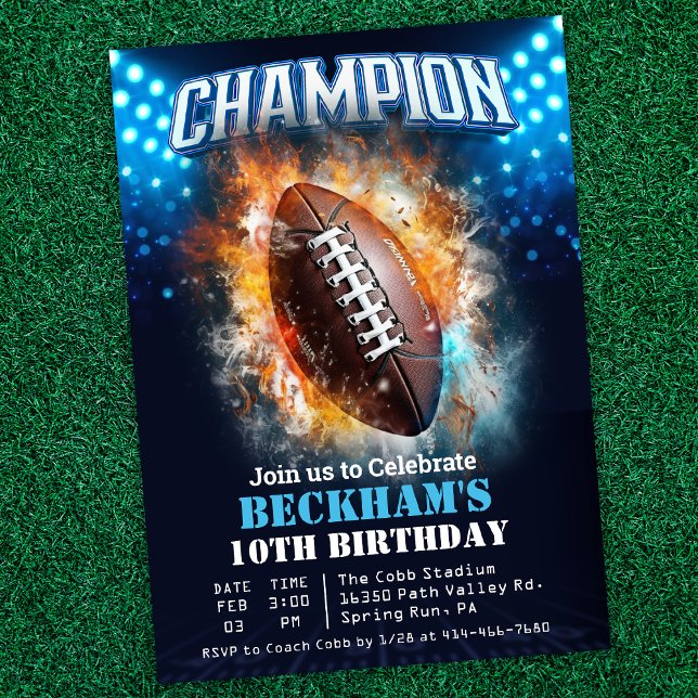 Football Anniversaire Invitation (Créateur téléchargé)