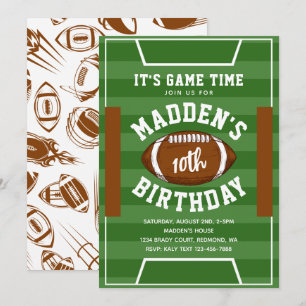 Football Anniversaire Invitation   Invitation au f