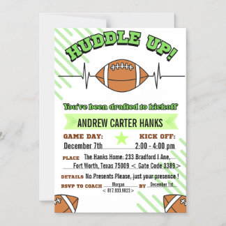 Football Anniversaire Invitations Pour Les Garçons