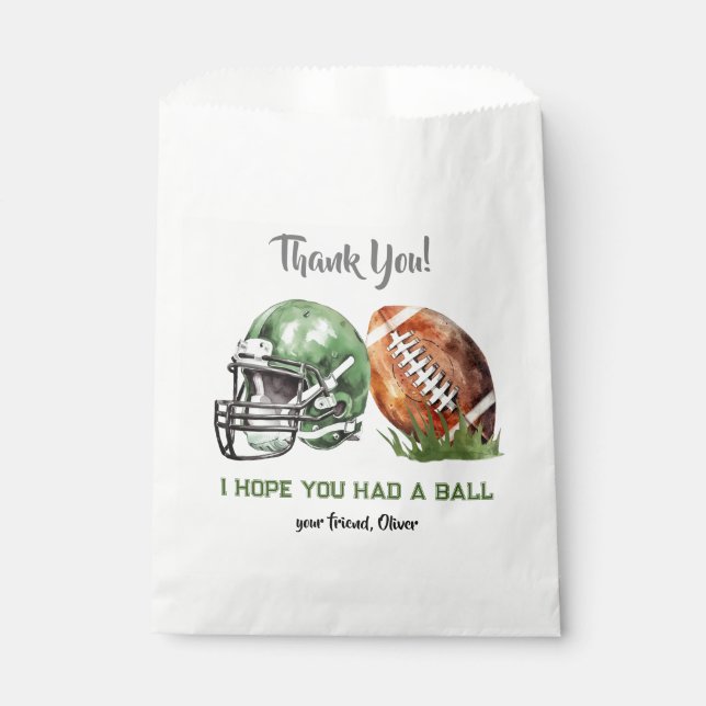 Football Anniversaire Merci Favoriser Les Sacs (Devant)