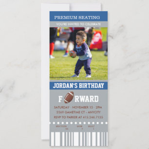 Football Anniversaire Photo Invitation d'anniver