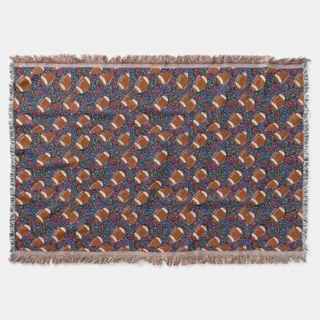 Football Art Blue Decke (Vorderseite)
