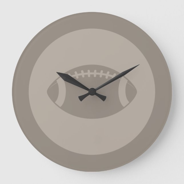 Football Art CUSTOM COLOR Große Wanduhr (Vorderseite)