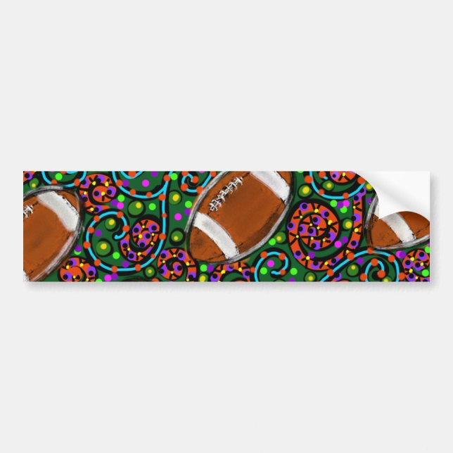 Football Art Green Autoaufkleber (Vorne)
