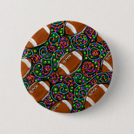 Football Art Green Button