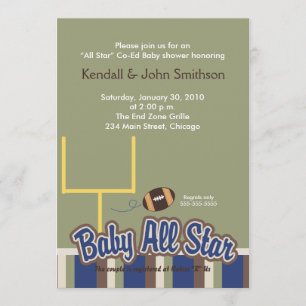 FOOTBALL Baby All Stars Kinderdusche Einladung #1