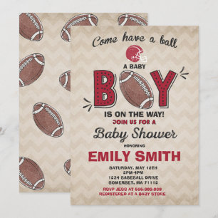 Football Baby Dusche Einladung Sport Baby Dusche