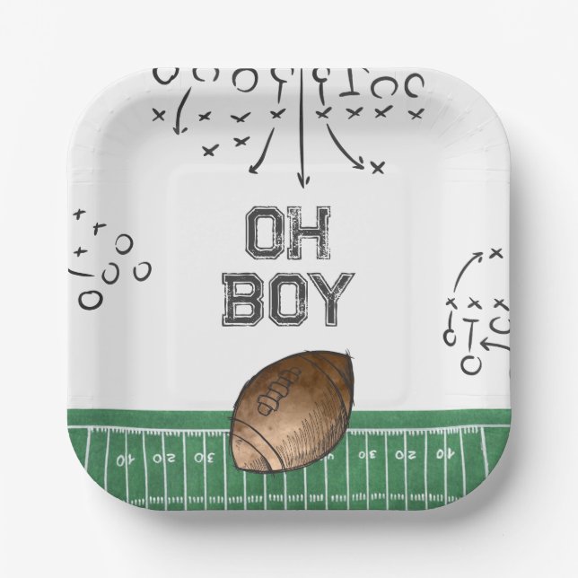 Football Baby Dusche Teller | Fußballdusche (Vorderseite)