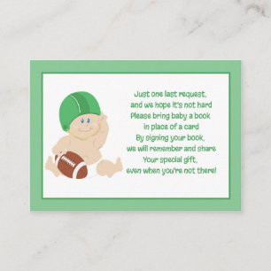 Football Baby Enclosure Book Request Card Begleitkarte