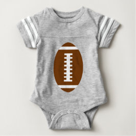 FOOTBALL BABY Gray | Front Football Graphic Baby T-shirt