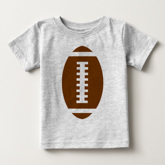 FOOTBALL BABY Gray | Front Football Graphic Baby T-shirt (Vorderseite)