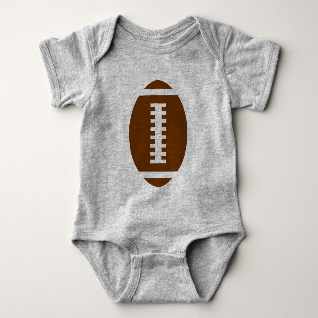 FOOTBALL BABY Gray | Front Football Graphic Strampler (Vorderseite)