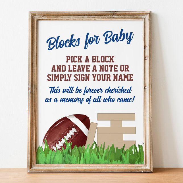 Football Baby Showblock für Baby-Zeichen Fotodruck (Von Creator hochgeladen)