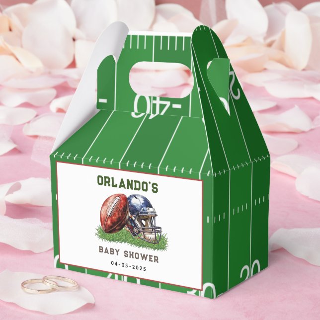 Football Baby Shower | A Little All Star Is On His Geschenkschachtel (Hochzeit)