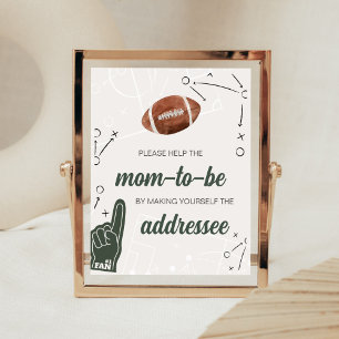 Football Baby Shower Envelope Station Poster