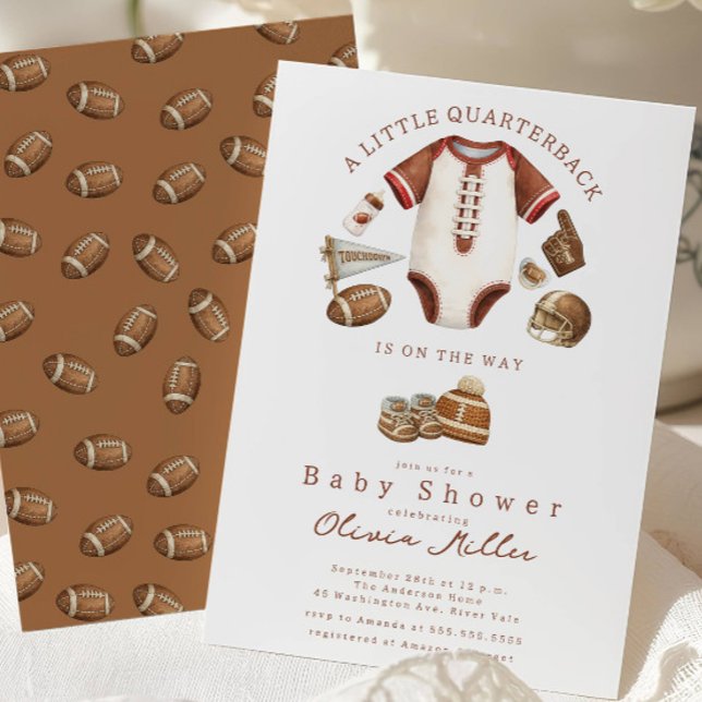 Football Baby Shower Invitation Einladung (Von Creator hochgeladen)
