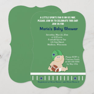 Football Baby Sports Baby Dusche Einladung