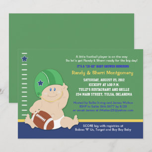 Football Baby Sports Thema Kinderdusche laden Einladung