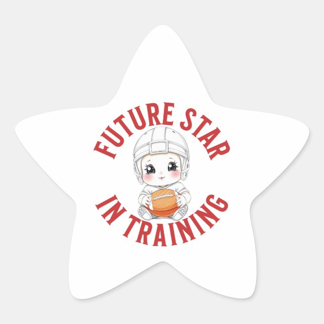 Football Baby Stern-Aufkleber (Vorderseite)