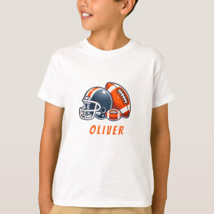 Football Ball Helmet Cartoon Geburtstag Junge T-Shirt