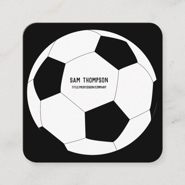 Football Ball Trainer Social Media Icons Quadratische Visitenkarte (Vorderseite)