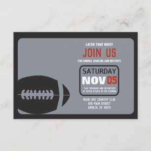 FOOTBALL Bar Mitzvah Einladungs-Party-Karte Einladung