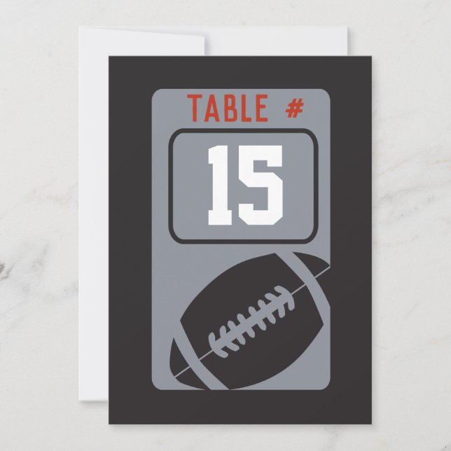 FOOTBALL Bar Mitzvah Tischkarte Einladung (Vorderseite)