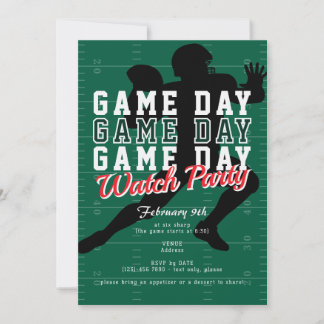 Football Big Game Day Sports Watch Party Einladung