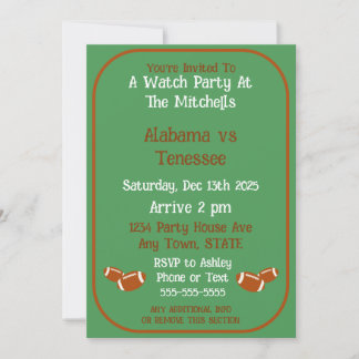 Football Big Game Watch Party  Einladung