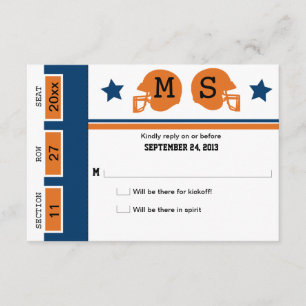 Football Billet Mariage RSVP