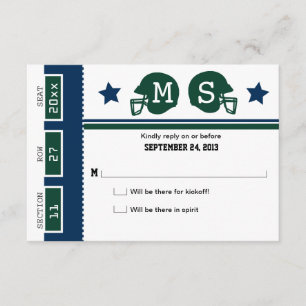 Football Billet Mariage RSVP