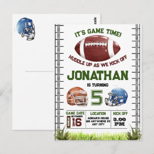 Football Birthday Junge Postkarte