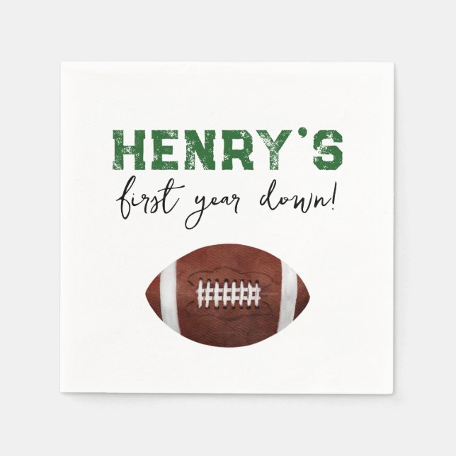 Football Birthday Party Napkin Serviette (Vorderseite)