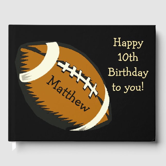 Football Birthday Sports Gästebuch (Vorderseite)