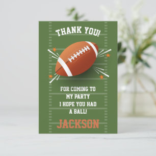 Football Birthday Vielen Dank Dankeskarte