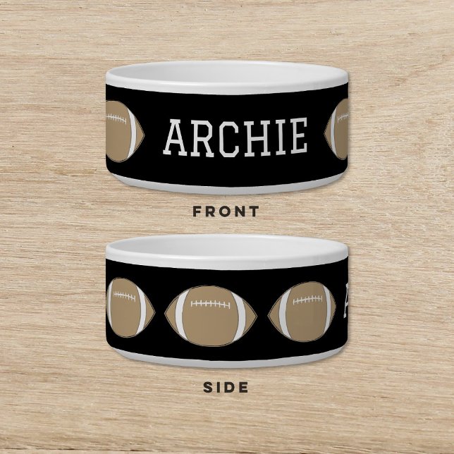 Football Black Gold Hund Katze Pet Napf (Von Creator hochgeladen)