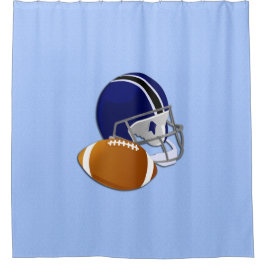 Football Blue Duschvorhang