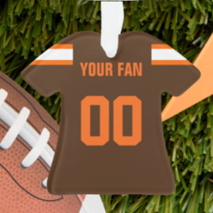 Football Brown, Orange & Jersey Blanc