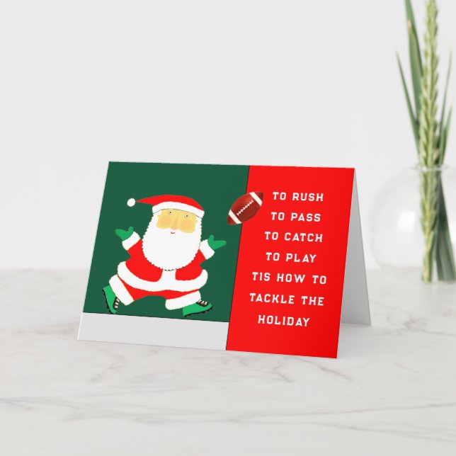 Football Cartes de fin de année de Noël (Devant)