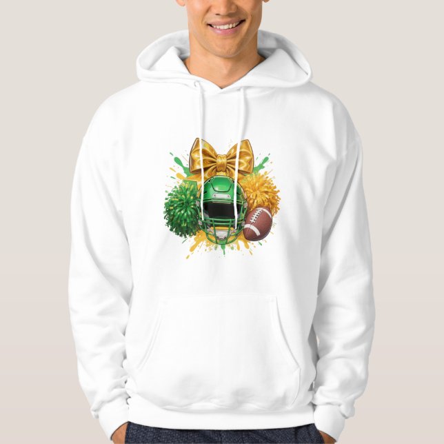 Football Cheer Bow T-Shirt  Hoodie (Vorderseite)