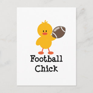 Football Chick Postcard Postkarte
