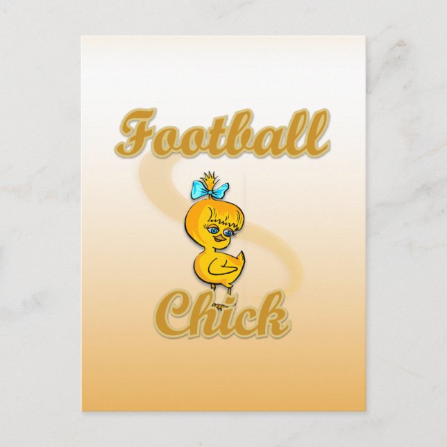 Football Chick Postkarte (Vorderseite)