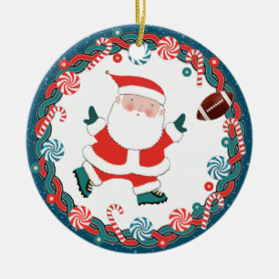 Football Christmas Collectible Keramik Ornament