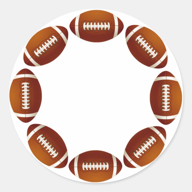 FOOTBALL CIRCLE DESIGN RUNDER AUFKLEBER (Vorderseite)