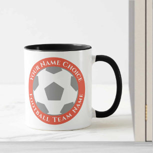 Football Club Design in Orange Tasse