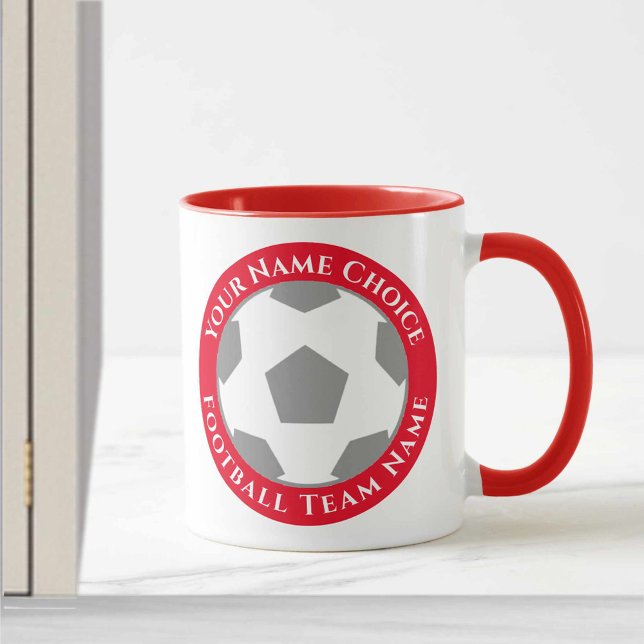 Football Club Design in Red Tasse (Von Creator hochgeladen)